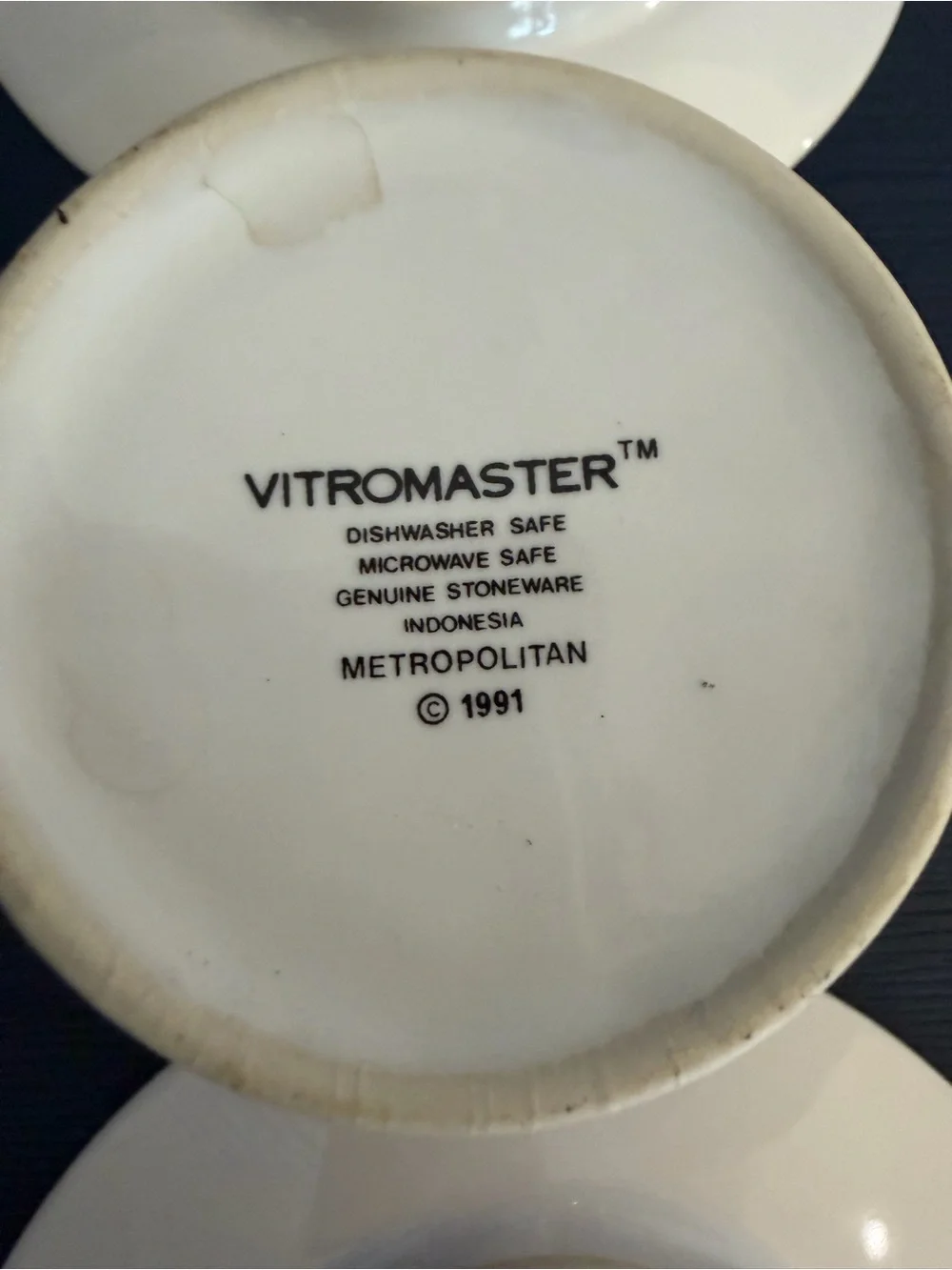 1991 Vitromaster Metropolitan 4 Cup & Saucer Sets Memphis Pop Art